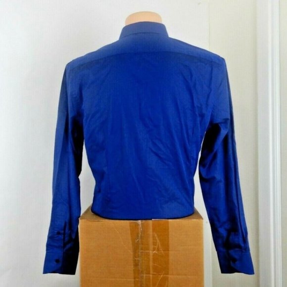 Jack Lipson Sport Shirt Blue Cotton Sz M NWT - Picture 5 of 9